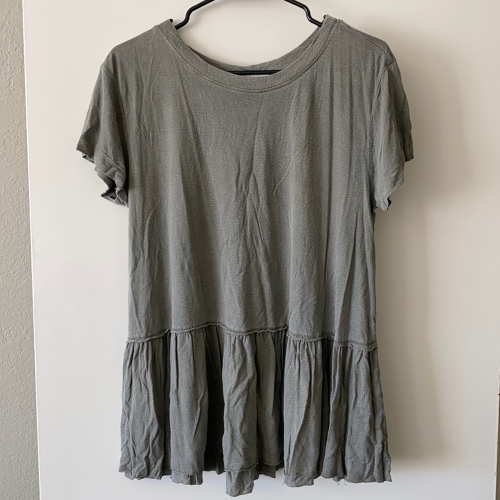 Free people, distressed, peplum top